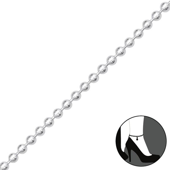 Martin Pere Jewelry - Sterling Silver Ball Bead Anklet